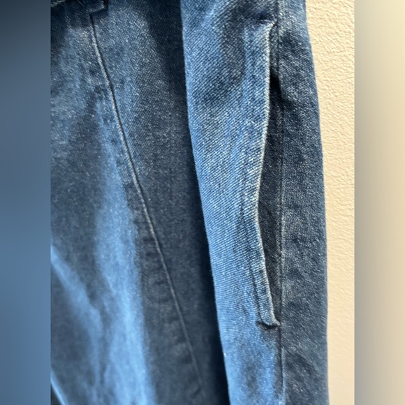 Who What Wear A-Line Blue Denim Skirt Size 10 Removable Belt Pockets Back Zipper - Picture 6 of 9